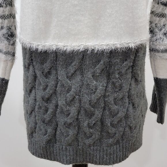 Coco Y Club Cable Knit Fair Isle Sweater Small Cottagecore Boho Minimalist Ski - Picture 5 of 9